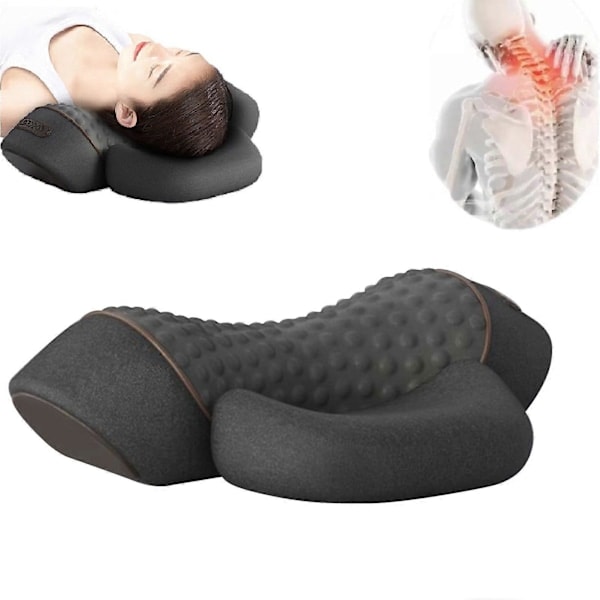 Ergonominen niskatyyny muistivaahdolla ja sähköisellä hieronnalla, normaali