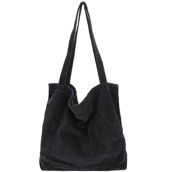 Korduroy Tote Bag för kvinnor Canvas Axelväskor Söt Stor Handväska super robust, mjuk och vattentvättbar