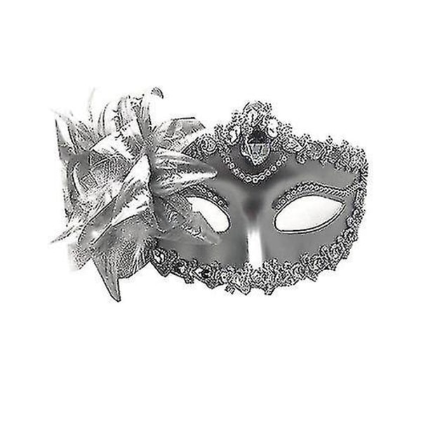 Halloween julkostymmask Venedig Princess Mask Party Maskerad Ball Grey
