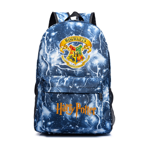 Harry Potter skolväskor runt manliga och kvinnliga studenter ryggsäck rese datorväska Lightning blue