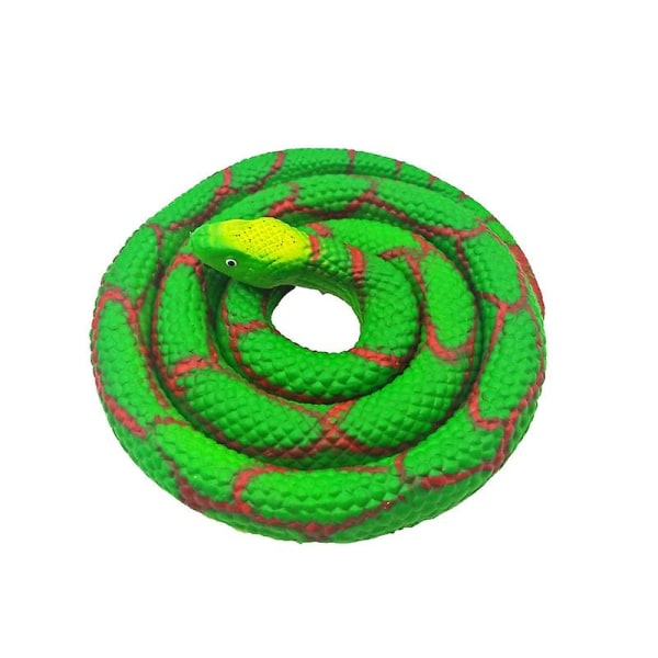 1 st Snake Toy Snake Safari Trädgårdsrekvisita Skämt Prank Present Nyhet Leksak Trange Kreativ Hel person Falska Snake Leksaksrekvisita 05 green