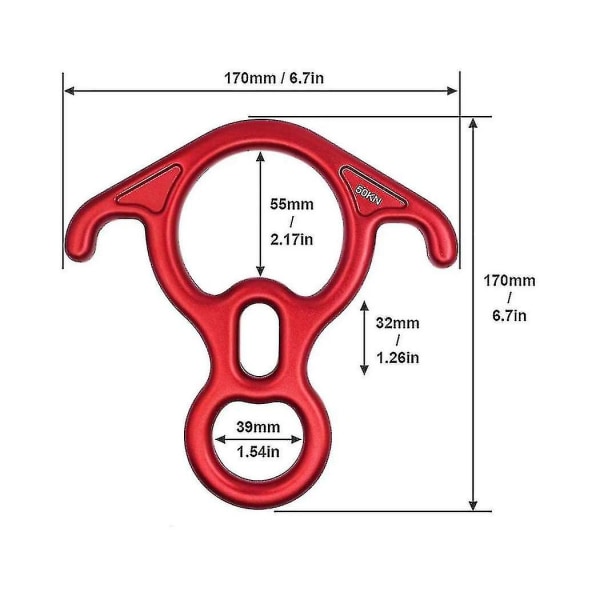 8 Descender Bent-ear Belaying Og Rappelling Gear Belay Enhet Klatring For Klatring Descender-YNP