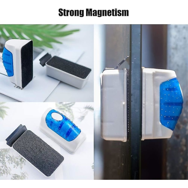 Magnetisk akvarieglasrengörare - Flytande akvariemagnet rengöringsutrustning Alger skrapa kit S med gratis filtersvamp