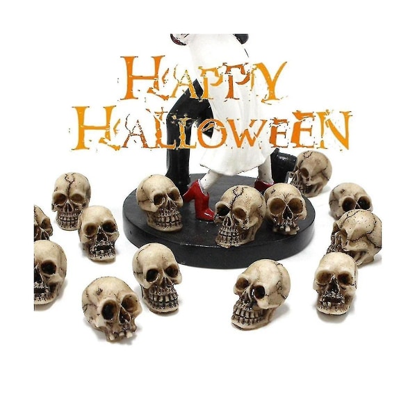 40st Simulering Skull Model Leksaker Modern Mini Skull Diy Halloween Dekoration Rolig modell Leksaker Colle