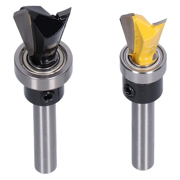 Dovetail-fres, 2 stk/sett Dovetail-fres med lager for trebearbeiding, 1/4 tommers skaft
