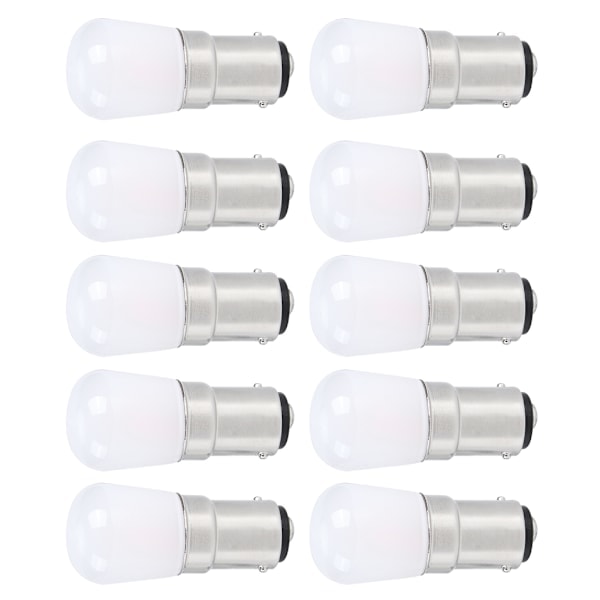 10 stk. 1,5 W LED Pære Lampe Sokkel Dele Tilbehør AC 230V B15