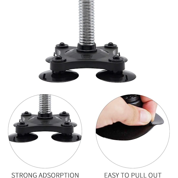 Forankret Power Twister Wrestling Modstandsfjeder Bar Træningsredskab til Biceps, Underarme, Skuldre, Bryst Sug til Glatte Overflader - 45-50LB