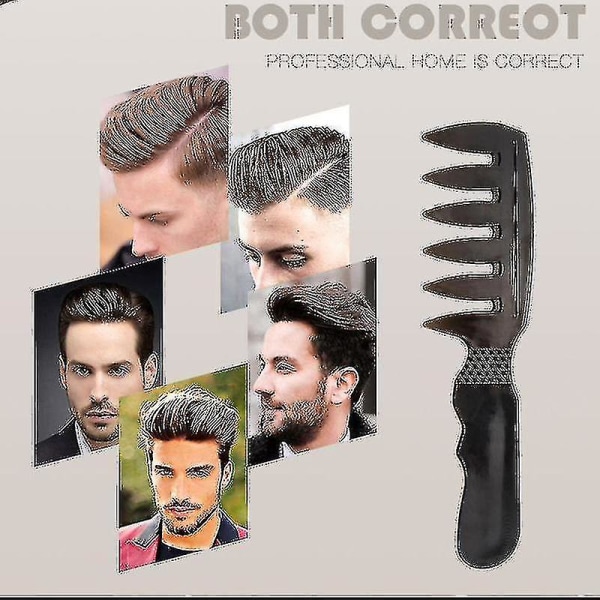 Slicked-back profesjonell stylingkam Anti Static Hair Brush For Men7