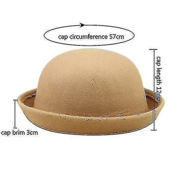 Elegant Voksen Solid Hat Rull Opp Bre Panama Bowler Hat Bucket Hat Menn Kvinner