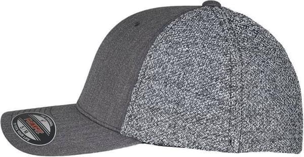 Urban Classics Flexfit Trucker Caps, Melert Mesh Bakside, Stretch Fit Baseballhatt for Menn og Kvinner, Svart/Grå, L/XL