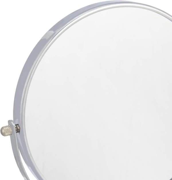Väggmonterad sminkspegel - Rund - 1x/5x förstoring - 20 cm - Krom