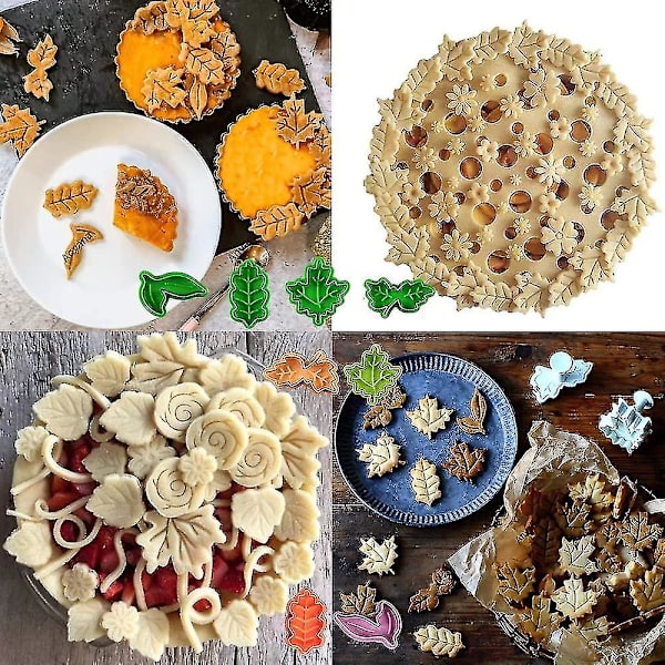 16 stk. Plunger Leaf Biscuit Pressing Machine Cake Decoration