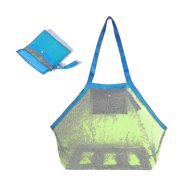 Large Mesh Beach Tote Bag For Outdoor Swim Pool Childrens And Kids Toys Towels Sand Away Organizer Storage Bags