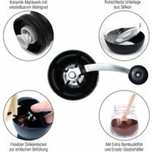 Skerton PRO Kaffekvern | Keramisk, 19 cm, Svart