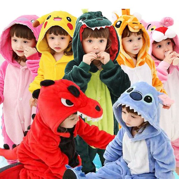 Djurpyjamas för barn Flanell Pyjamas Hoodie Cosplay Hot Rea In T cows kids  age 4-5 years b385 | cows | kids age 4-5 years | Fyndiq