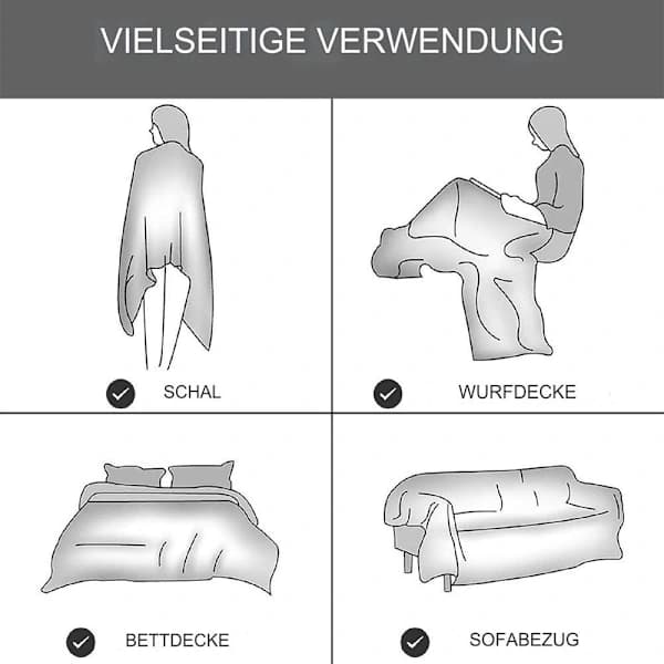 Faux Fur Kastetæppe Blødt Plys Flannel Vendbart til Sofaseng Hvid
