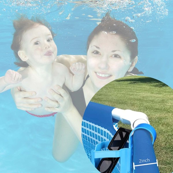 Pool Drink Holder: 4 Pack Pool Cup - above Ground Pool Accessories - Floating Drink Holder for Pool Party Fits 2” or Less (Blue)