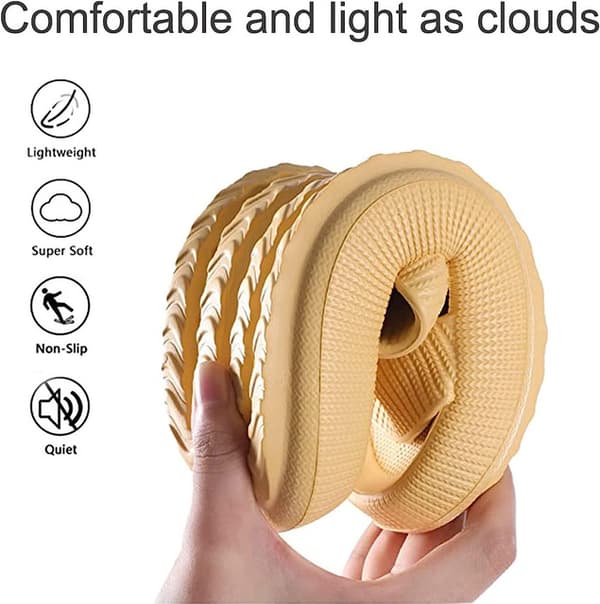 Chunky Cloud Platform Slippers til Kvinder, Gul yellow 44-45