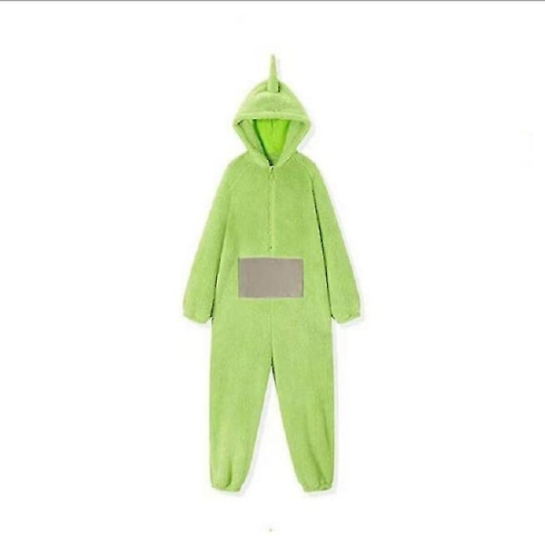 Hem 4 färger Teletubbies Cosplay För Vuxen Rolig Tinky Winky Anime Dipsy Laa-laa Po Mjuk långärmad bit Pyjamas Kostym123 S green