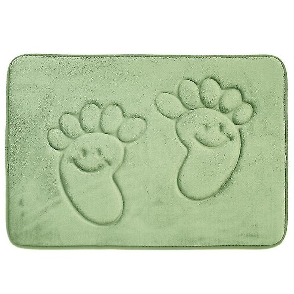 Fortykket Memory Foam Gulvmåtte Dørmåtte Soveværelse Tæppe Køkken Badeværelse Absorberende Skridsikker Måtte 1 Styk