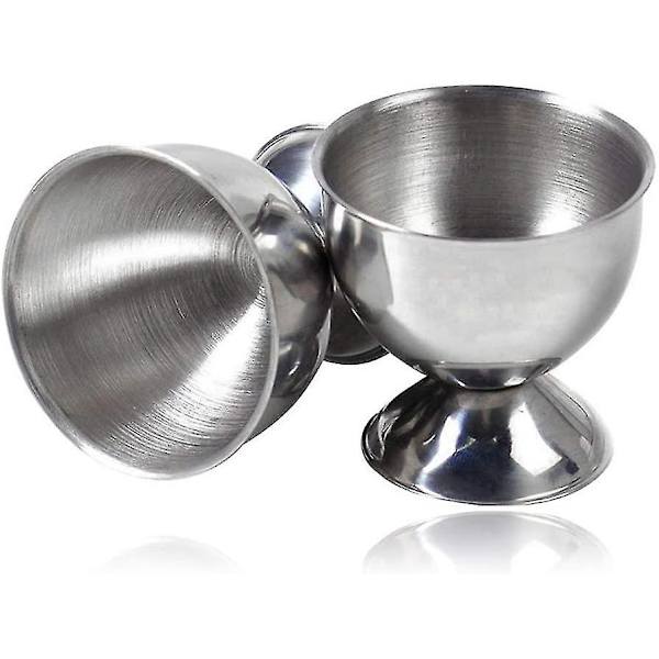 Kök Rostfritt Stål Matbord Dekoration Äggbricka Koppar (silver) 4st
