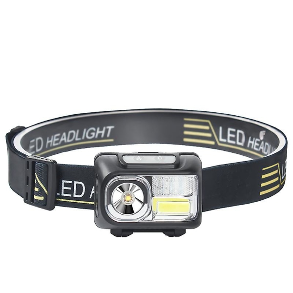 Sensing Headlamp Induction Headlight Usb Rechargeable Headlamp Built In Battery Cob White/red Led Fishing Flashlight