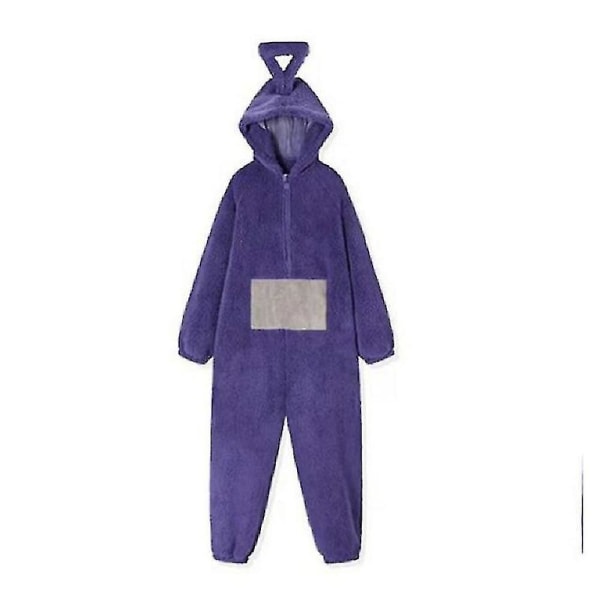 Hem 4 färger Teletubbies Cosplay För Vuxen Rolig Tinky Winky Anime Dipsy Laa-laa Po Mjuk långärmad bit Pyjamas Kostym123 L purple