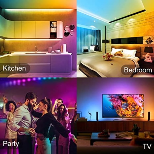 LED-remsa 15 m, PSTAR Bluetooth LED-remsa RGB 24