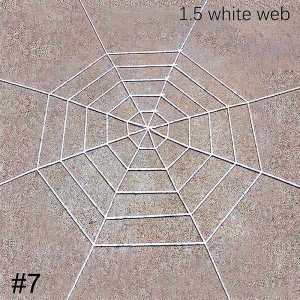 30/60/75/90/125 cm svart spindelnät för Halloween spökhus inomhus utomhusdekoration 1.5 white web A7