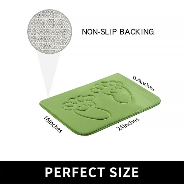 Fortykket Memory Foam Gulvmåtte Dørmåtte Soveværelse Tæppe Køkken Badeværelse Absorberende Skridsikker Måtte 1 Styk