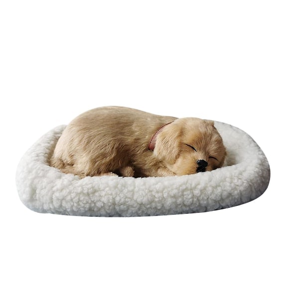 Fort Nite Realistisk Sovande Plysch Andande Katt Fluffig Hund Med Matta Kreativ Djurdekoration