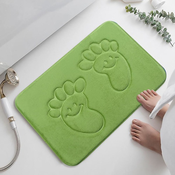 Fortykket Memory Foam Gulvmåtte Dørmåtte Soveværelse Tæppe Køkken Badeværelse Absorberende Skridsikker Måtte 1 Styk