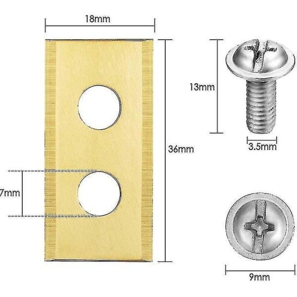 45-pakning med reservetitaniumskjær for Worx Landroid robotgressklipper - Premium 1 mm titaniumskjær-YNP