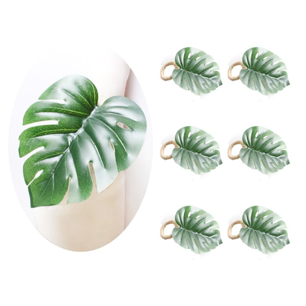 Set med 12 gröna löv servettringar | Servettringhållare för formella/avslappnade tillfällen, bordsdekoration... (12-pack)