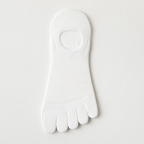 4 par olika färger Herr Toe Socks Ankle Five Finger Bomull Arch Support Löpning Crew Vandring Storlek 38-45 Sock
