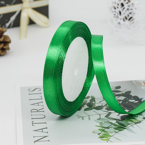 Satinband Polyester Tunna Solida Tygband Rullar för Presentinslagning Inbjudan, Blommor, Ballonger, Fest, Bröllopsdekoration (4 st)