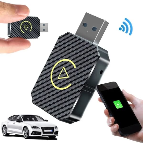 Langaton CarPlay-sovitin 2025, CarPlaylle ja Android Autolle, Plug-and-Play