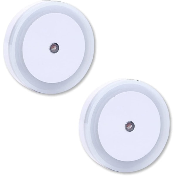 Auto-på/leddfunksjon, LED-lys med sensor, egnet for soverom, korridor (2 stk), (hvit)