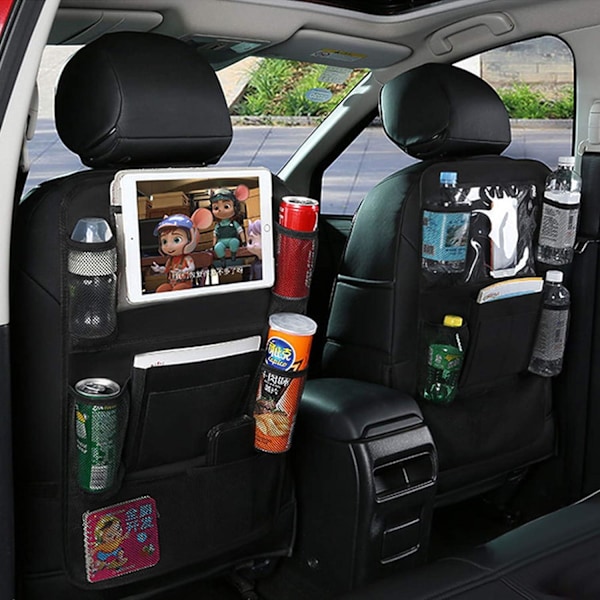 2 KPL Universal Auton Takapenkin Mobiili-/Tablettiteline, Musta Black Svart