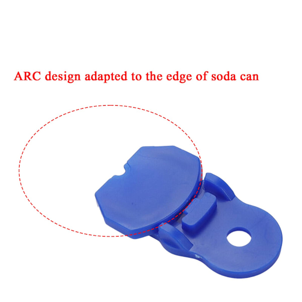 6 st Soda Can Opener Skyddande Lock Plast Dryckesskydd för Pop Öl eller Soda Säker att Använda (Blå)