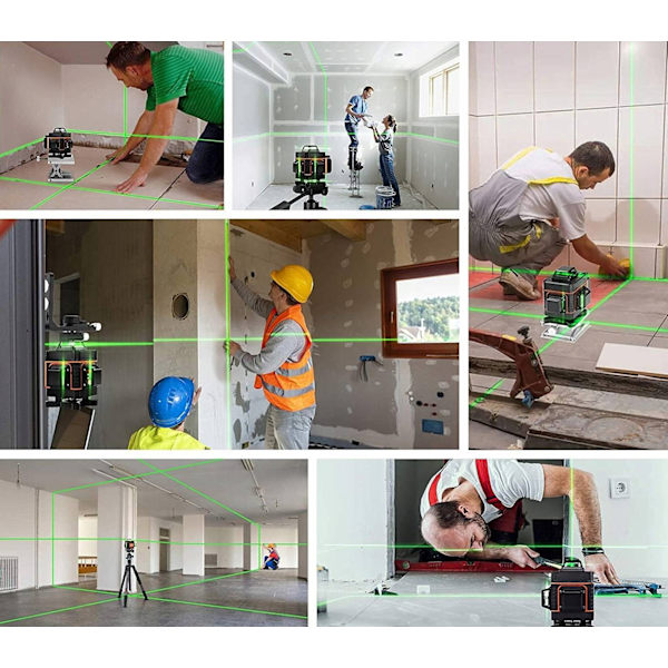 4D Krysslaser / Linjelaser / Korslaser - 360° multif\u00e4rg multicolor