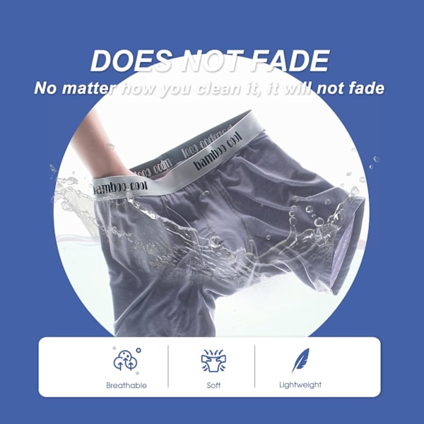 Bløde og åndbare herre boxershorts (4 eller 7-pak) SORT Grå Grå2 BLACK Gray Gray2 XL