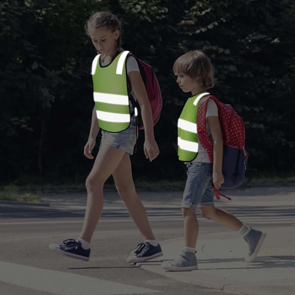 Reflekterende Vest for Barn - Sikkerhetsvest for Sykling, Ski og Skole - Synlig Refleksklær