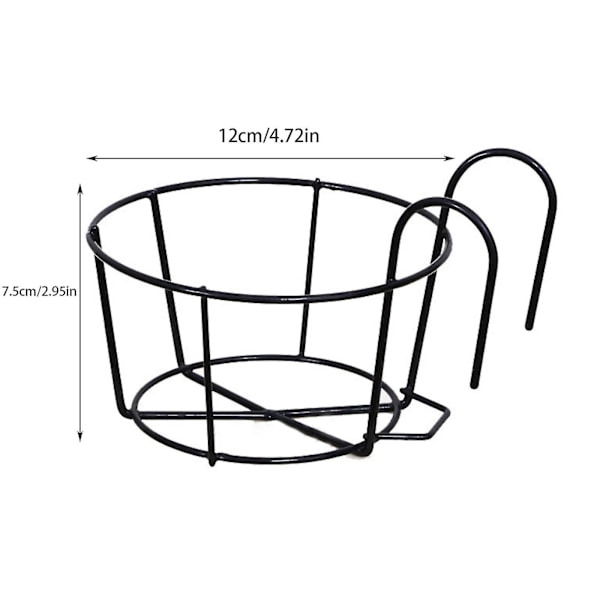 10 st (vit järnram 30 cm) Rund balkongräcke Hängare Trädgård Järnram Vägghängande Blomkruka Trädgård Blomkorg 30 X30x17cm, Järn