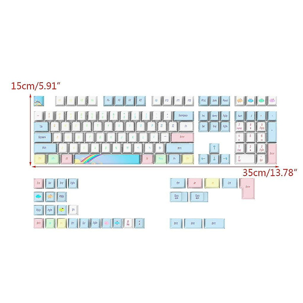 139 Pbt Keycaps Cherry Profil Pbt Keycaps Tykk Pbt For Mekaniske Tastaturer
