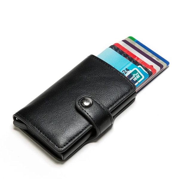 Bestselgende produkt!!! RFID-kortholder - Plass til 5 kort - Velg farge! Black Svart
