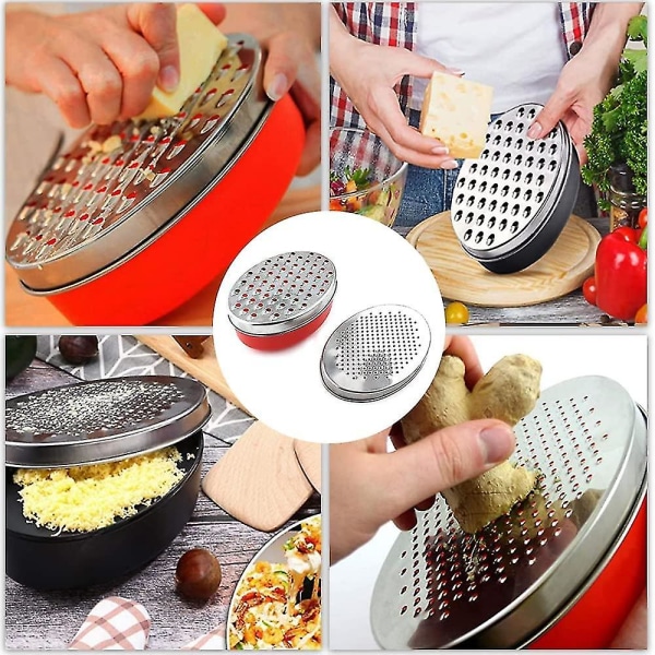 Cheese Grater Two Side Vegetable Slicer Stainless Steel Potato Shredder With Container Use For Carrots Cucumbers Onion Potato