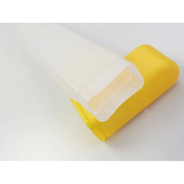 Gul nåleopbevaringsboks syetui plastik to go beholdere syenålholder broderet æske (41 * 6 * 4cm)