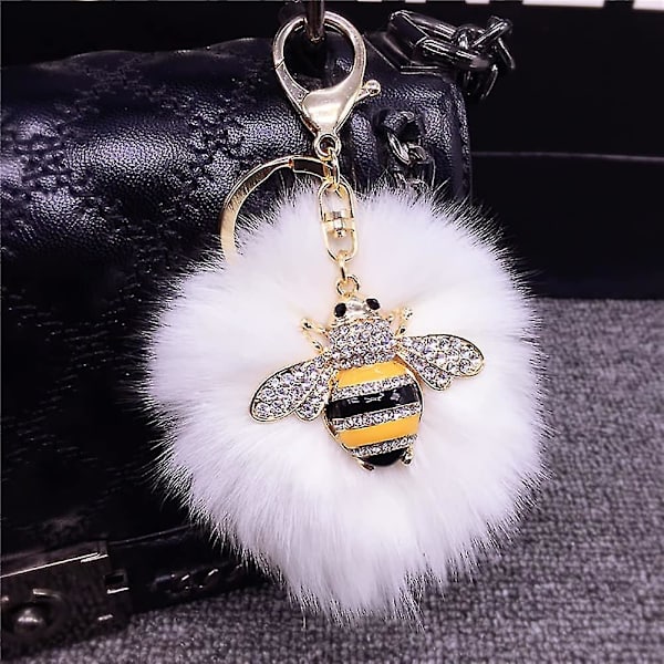 Rhinestone Bee Nyckelring Humla Nyckelring Djur Nyckelring Dekoration Honungsbi Hängande