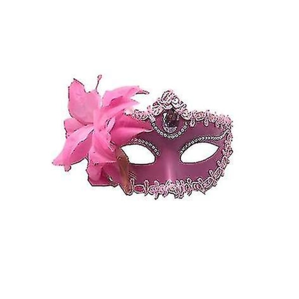 Halloween julkostymmask Venedig Princess Mask Party Maskerad Ball Pink